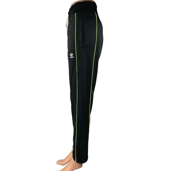 Adidas Women's Black High Rise Drawstring Straight Leg Trousers Sweatpants Sz M - Picture 2 of 5